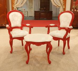 Mobila lemn masiv Masuta si scaune Red